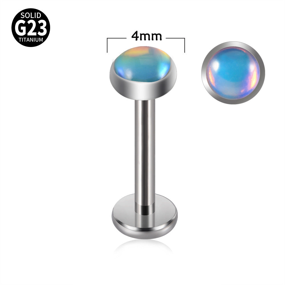 Gradient Glitter G23 Titanium Lip and Ear Stud Set