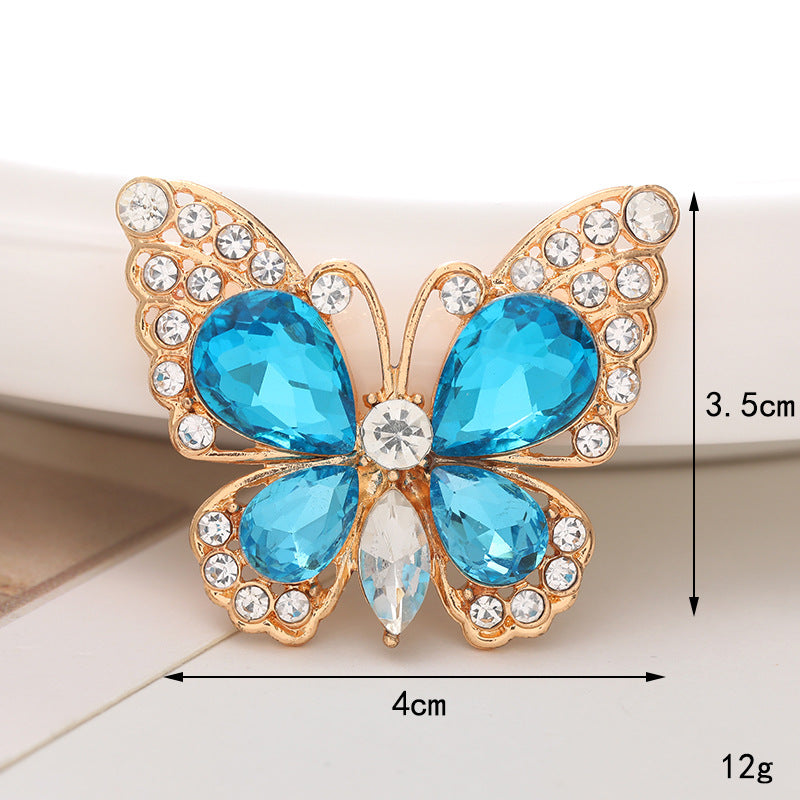 Sweet Butterfly Zircon Pearl Gemstone Shoe Charms & Phone Case Accessories