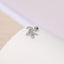 IG Style Shiny Letter Zircon Inlay Stainless Steel Cartilage Stud Earrings with Threaded Screw Closure