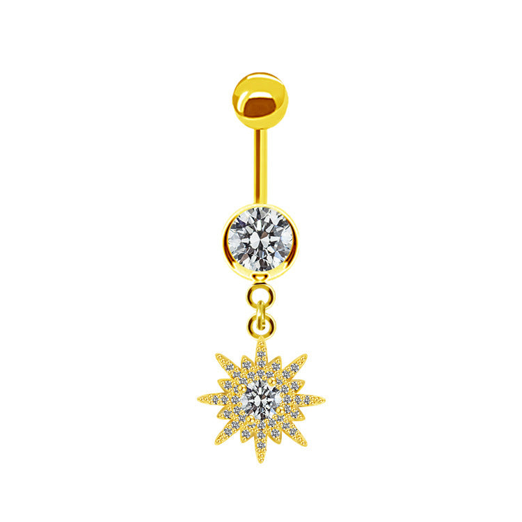 Elegant Classic Animal Butterfly Snowflake Rhinestone Zircon Belly Ring