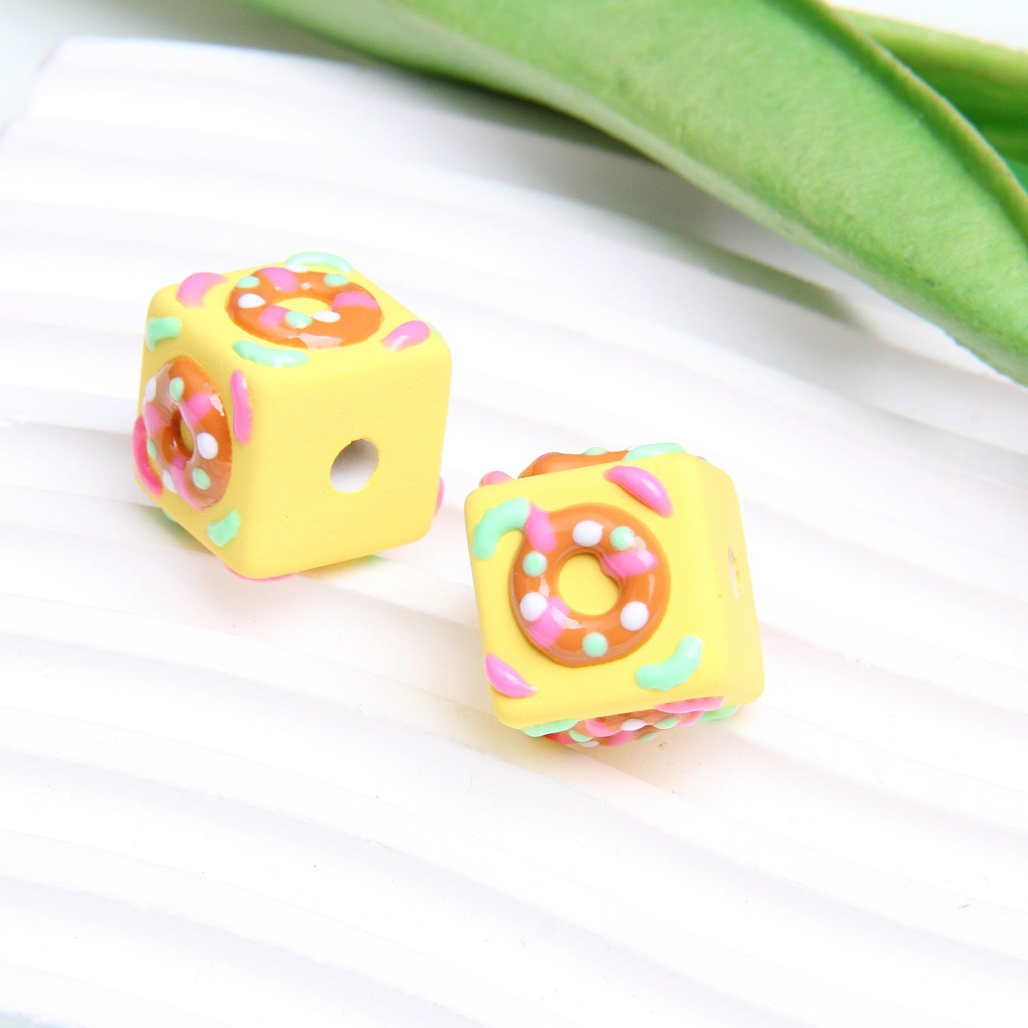 Acrylic Color Block Beads for DIY Jewelry and Accessories