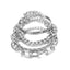 Streetwear Chains Print Aluminum Plated Women's Bracelet Set - C-Shape Twist Chain and Exaggerated O-Word Design