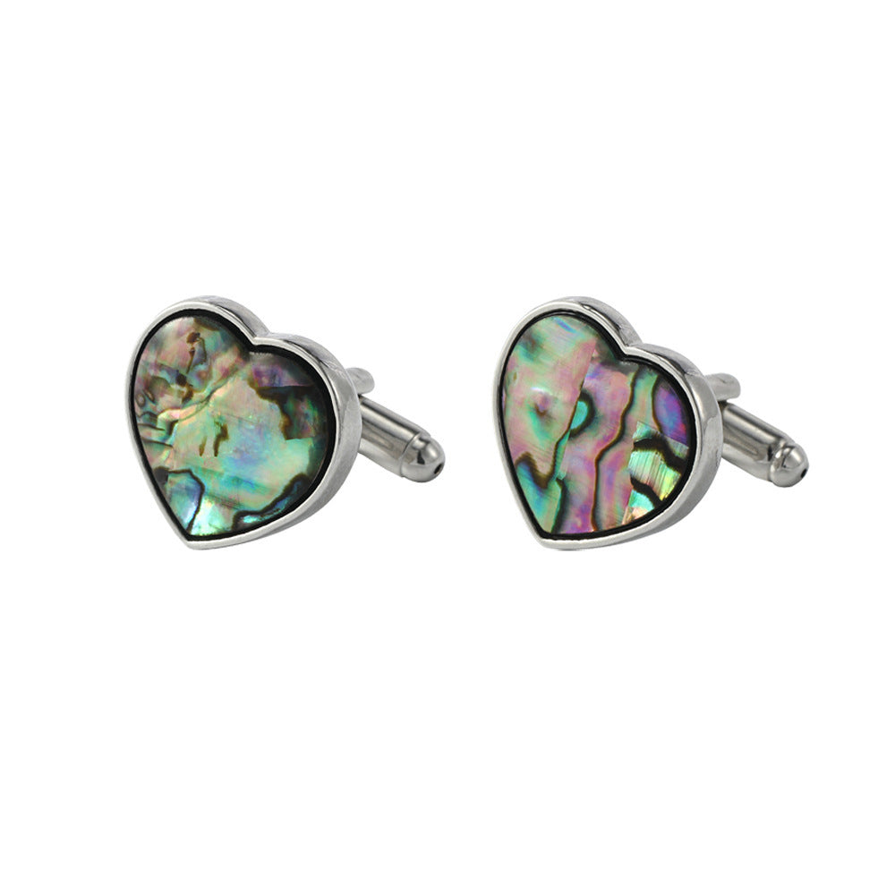 Abalone Fritillary Gradient Shell Men's Cufflinks