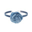 Minimalist Floral Denim Alloy Choker Necklace with Tassel Design