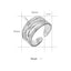 Fashion Geometric Open Adjustable Titanium Steel Ring