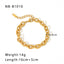 18K Gold Plated Stainless Steel Geometric Cuban Bracelet - Modern Classic Design for Women