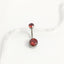 Elegant Zircon Inlay Pure Titanium Belly Ring