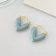 Sweet Heart Shape Alloy Plating Women'S Earrings