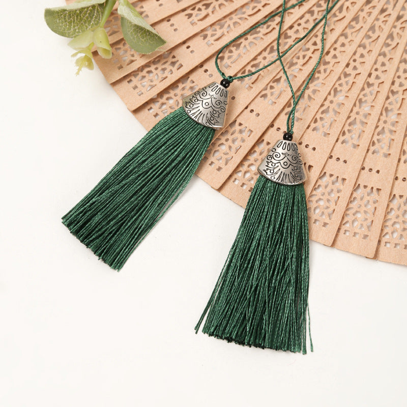 Simple Metal Fish Mouth Tassel Line Fashion Earrings