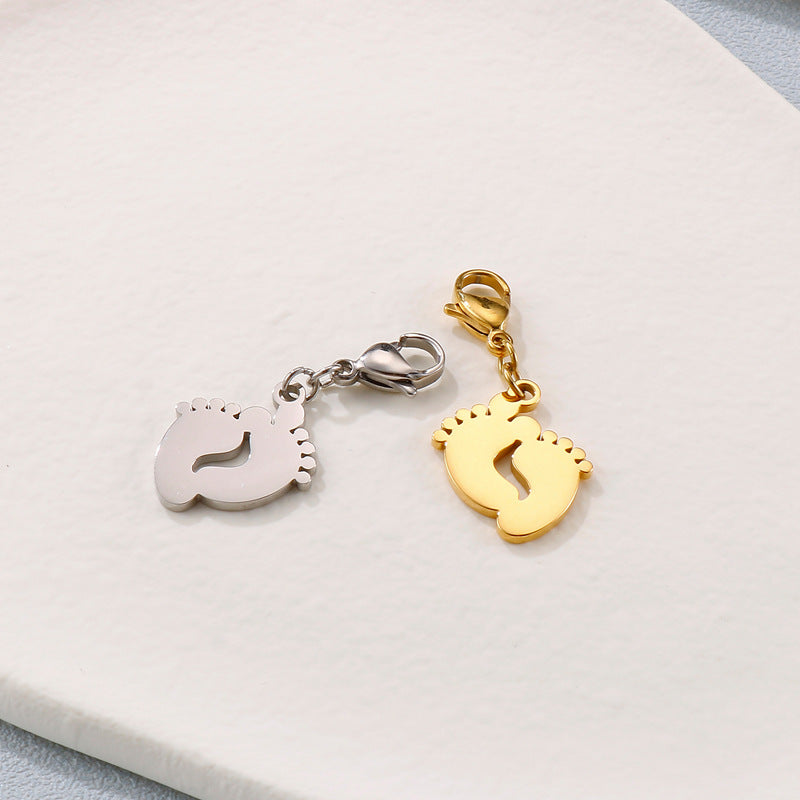 Star Moon Stainless Steel Cartoon Angel Ghost Lightning Pendant DIY Jewelry Accessories