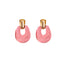 Retro Geometric Raffia Woven Drop Earrings