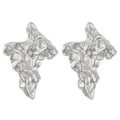 Vintage Heart & Geometric Flower Titanium Steel Earrings