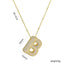 Korean Style Gold Plated Zircon Letter Pendant Necklace