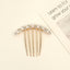 Women's Shiny Butterfly Rhinestone Pearl Hair Insert Comb