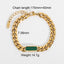 Cuban Retro 18K Gold Plated Stainless Steel Chain Bracelet