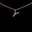 Simple Style 18k Gold Zircon Letter Pendant Necklace