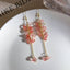 Elegant Irregular Alloy Drop Earrings with Pink Strawberry Crystal Tassels