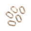 5 PCS Alloy Solid Color Oval Rectangle Spring Jump Rings for DIY Jewelry and Bag Accessories