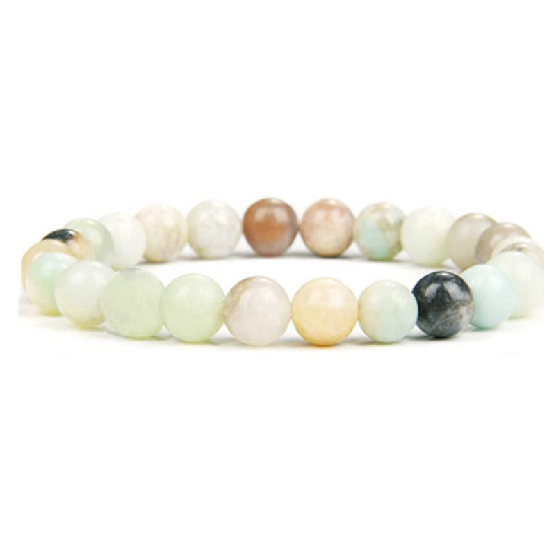 Simple Natural Stone Beaded Bracelet with 8mm Gemstones