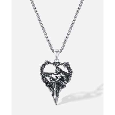 Hip-Hop Vintage Style Human Heart Shape 304 Stainless Steel Men's Pendant Necklace Necklace Pendant