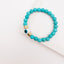 Retro Evil Eye Natural Stone Turquoise Volcanic Rock Beaded Bracelet