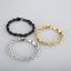 Classic Minimalist 18K Gold Plated Titanium Steel and Stainless Steel Twisted Chain Men's Bracelet