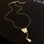 Elegant Korean Butterfly Rhinestone Pearl Choker Necklace