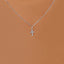 Simple Classic Cross Gold Plated Layered Necklace with Pearl Pendant