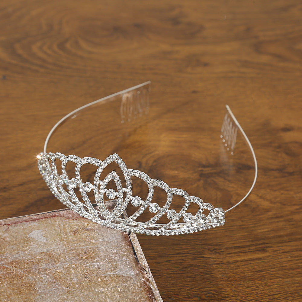 Women's Rhinestone Crown Headband - Elegant Alloy Princess Wedding Accessory