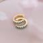 Simple Multicolor Zircon Copper Ear Clip Fashion Earrings 18k Earring E384