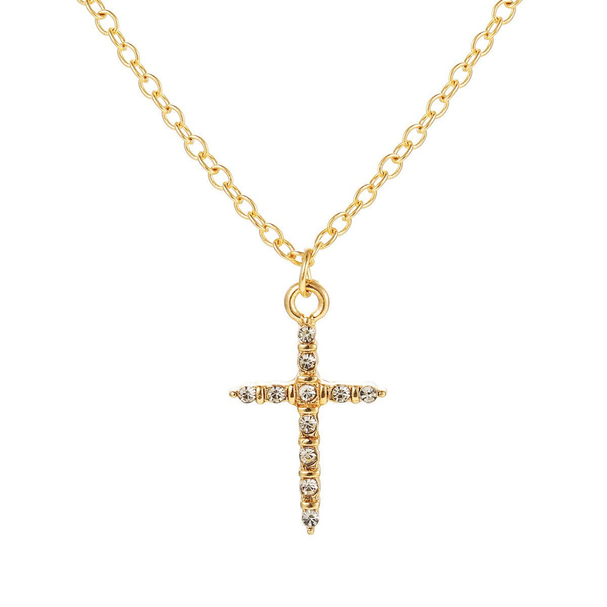 Simple Style Classic Style Cross Alloy Plating Gold Plated Women's Layered Necklaces