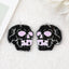 Acrylic Halloween Bat Skull Cat Resin Pendant Earrings Necklace Accessories