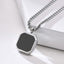 Retro Black Geometric Titanium Steel Pendant Necklace for Men