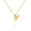 14k Gold Plated Alloy Letter Pendant Necklace