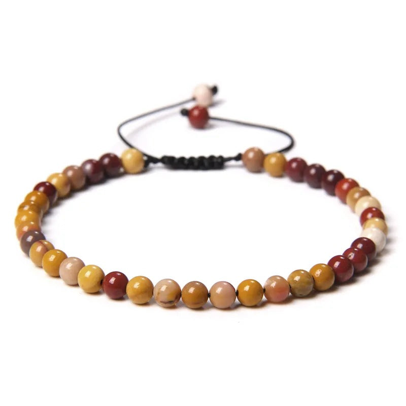 Casual Natural Agate Stone Adjustable Knitting Bracelet