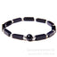 Fashion Crystal Tiger Eye Beaded Bracelet with Stainless Steel Spacer