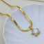 Romantic Beach Geometric Pearl Stainless Steel Pendant Necklace