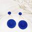 1 Pair Bohemian Raffia Woven Geometric Metal Drop Earrings