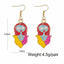 1 Pair Halloween Pumpkin Ghost Alloy Drop Earrings with Star Bow Knot Design