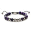 Casual Retro Natural Stone Zircon Beaded Bracelet with Colorful Tiger Eye Beads