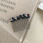 Women's Simple Flower Acetate Rhinestone Hair Comb 2024