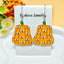 1 Pair Halloween Geometric Pumpkin Acrylic Drop Earrings