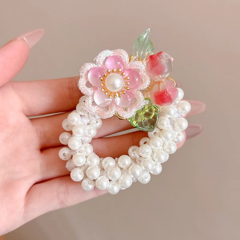 Children's Geometric Pearl Alloy Crown Hair Comb