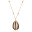 Glam Lady Natural Shell Gold Plated Pendant Necklace for Women