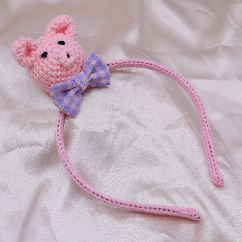 Cute Rabbit and Tiger Knitted Animal Hair Band