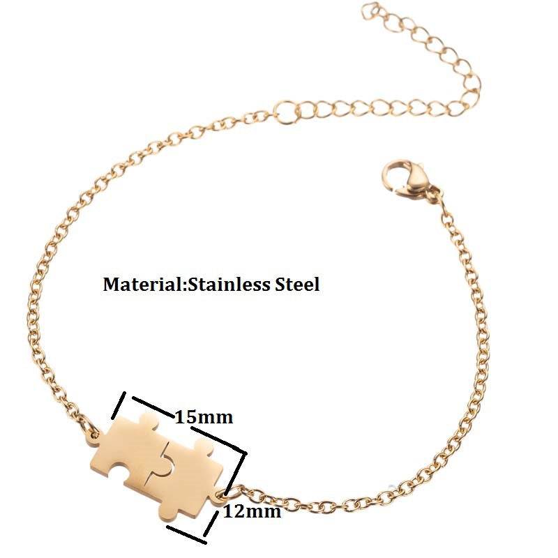 Stainless Steel 18K Gold Plated Geometric Star Friendship Bracelets