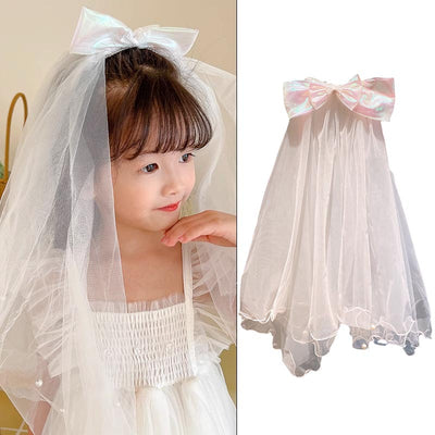 Women's Bow Knot Tulle Hair Clip for Girls