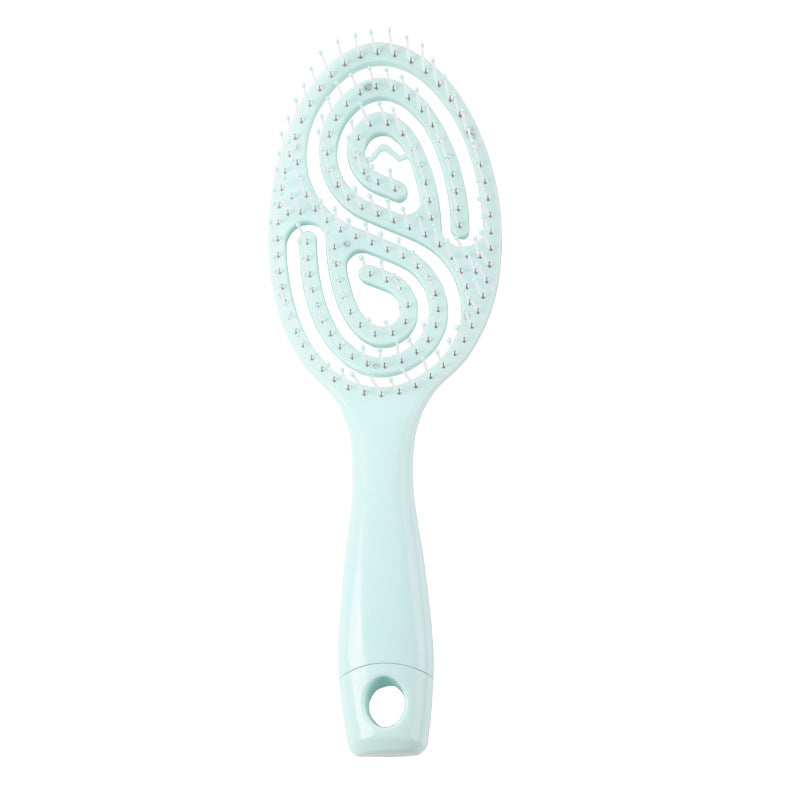 Simple Classic Solid Color Plastic Hairdressing Comb for Women - Fluffy Styling and Curling