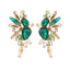 Retro Luxurious Rhinestone Wing Stud Earrings