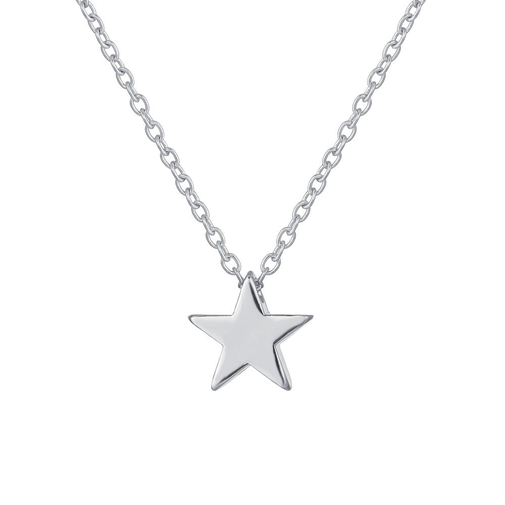 Fashion Pentagram Pendant Necklace Creative Retro Simple Alloy Clavicle Chain